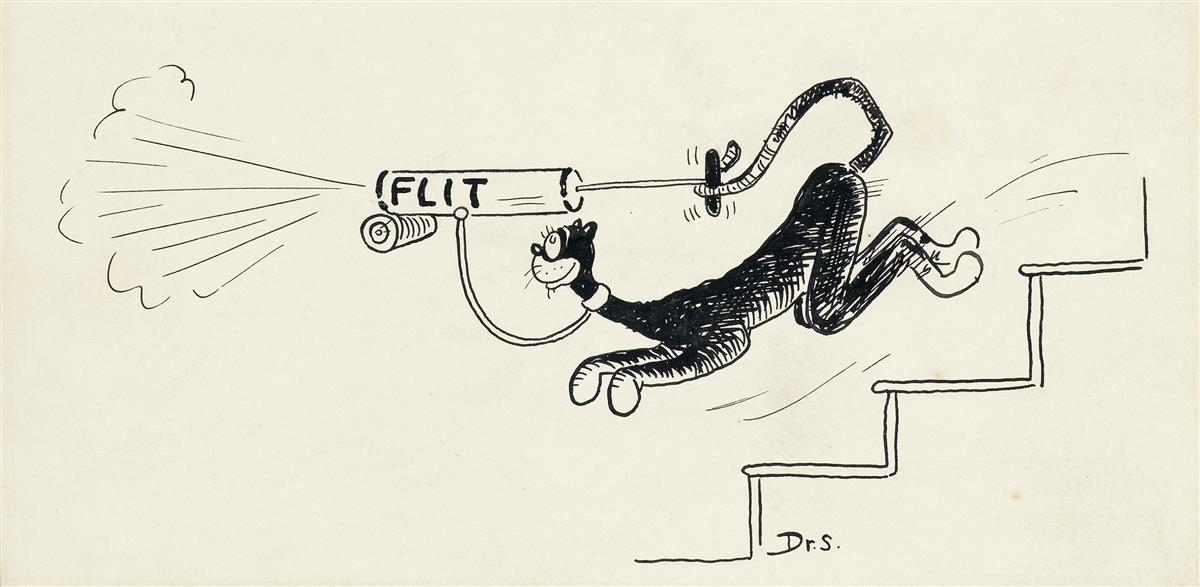 (ADVERTISING.)  DR. SEUSS [THEODOR GEISEL]. Flit Cat.